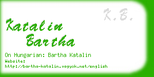 katalin bartha business card